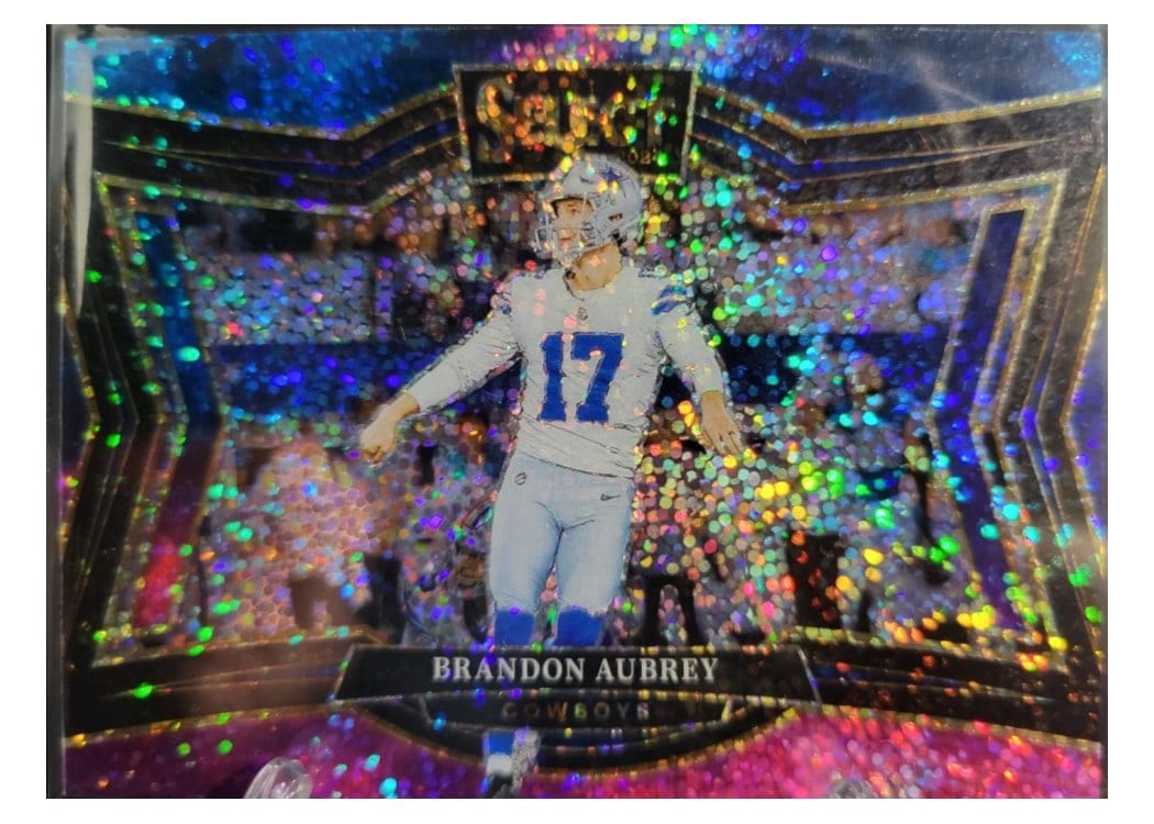 2024 Panini Select Base Set Brandon Aubrey Cosmic Prizm #410 card