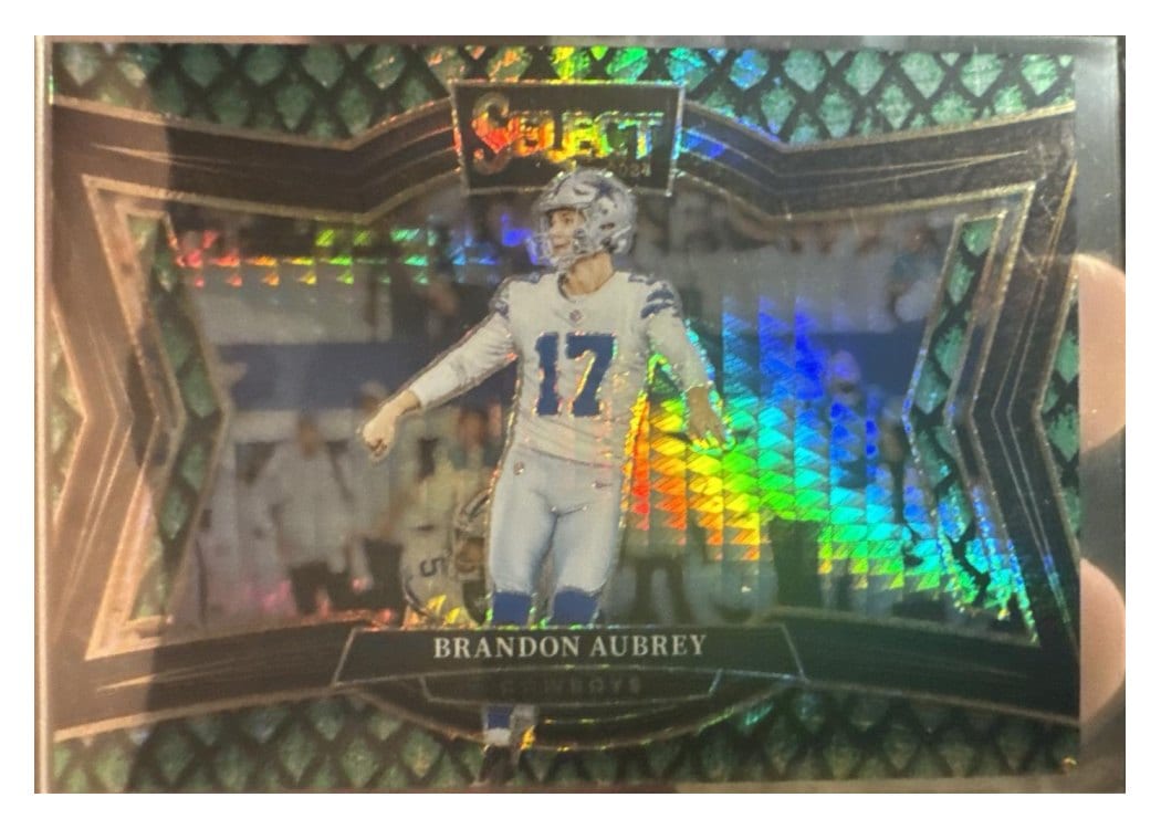 2024 Panini Select Base Set Brandon Aubrey Dragon Scale Prizm #410 card
