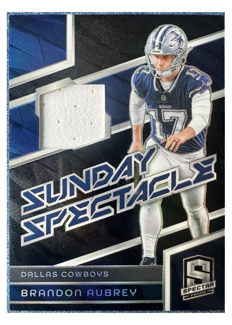 2024 Panini Spectra Sunday Spectacle Relics Brandon Aubrey #SS-BAY card