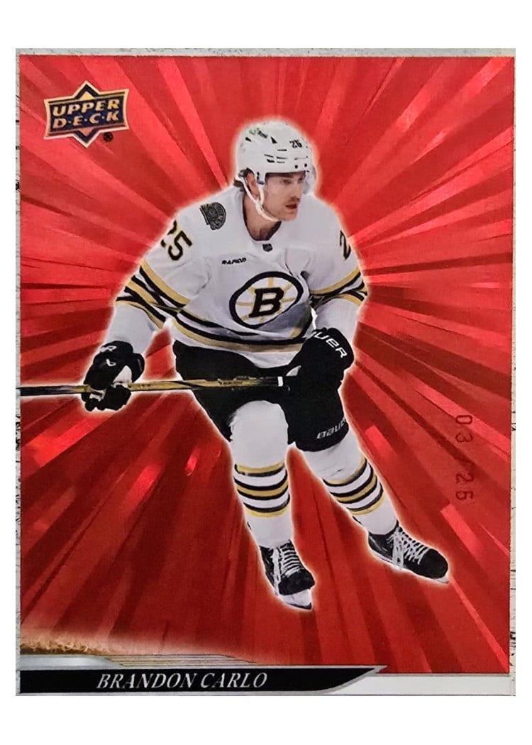 2024-25 Upper Deck Base Set Brandon Carlo Outburst Red #17