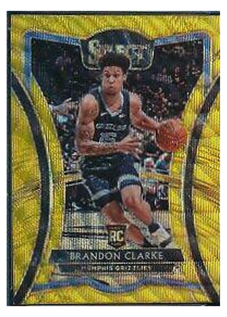 2019-20 Panini Select Base Set Brandon Clarke Gold Wave #104 card