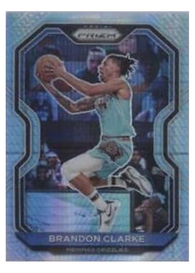 2020-21 Panini Prizm Base Set Brandon Clarke Hyper Prizm #228 card