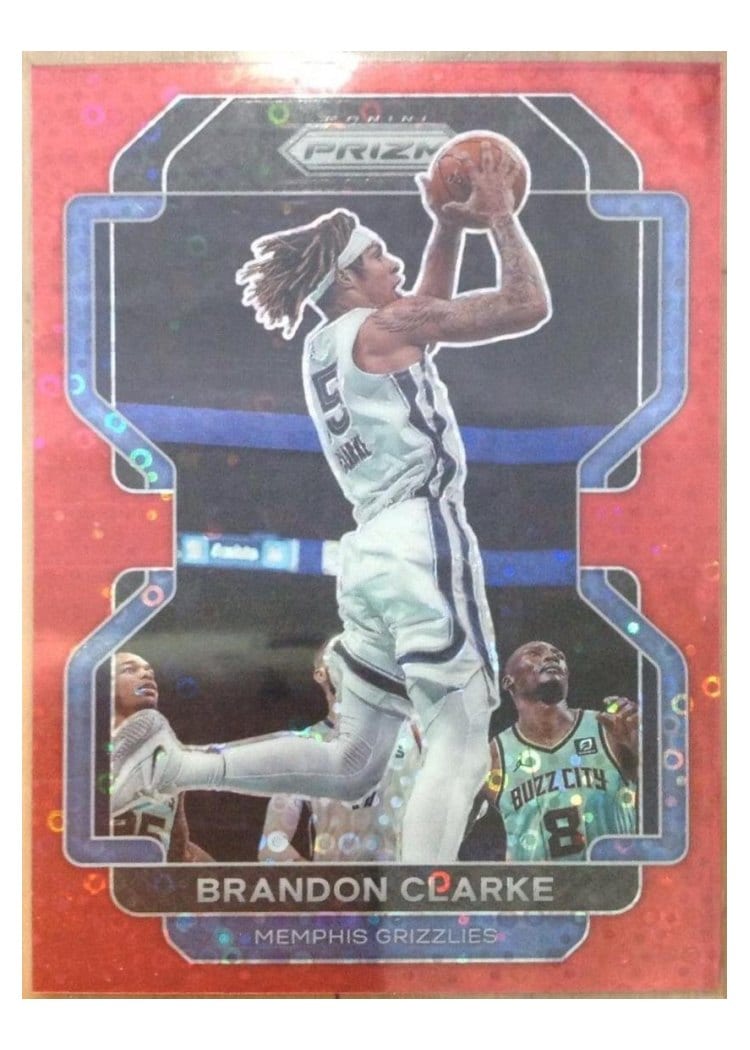 2021-22 Panini Prizm Base Set Brandon Clarke Fast Break Red Prizm #77 card