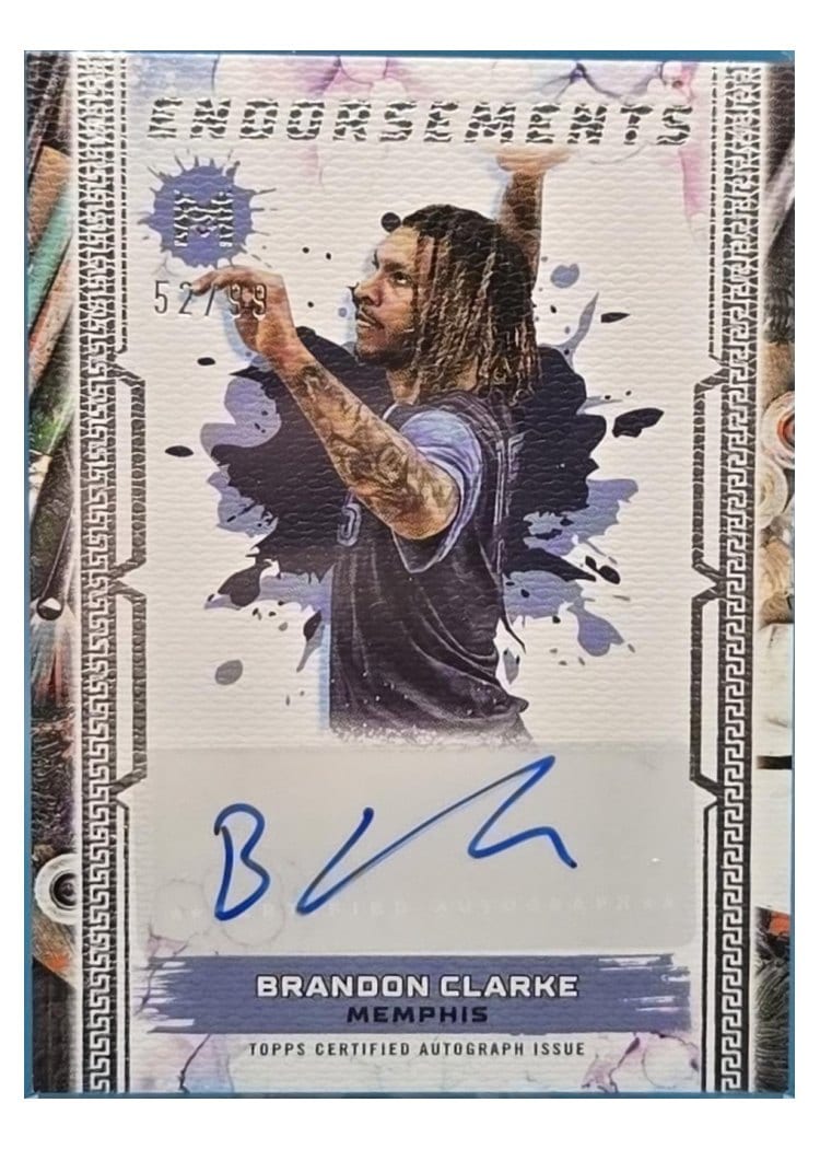 2023-24 Topps Motif Motif Endorsements Brandon Clarke #ME-BC card