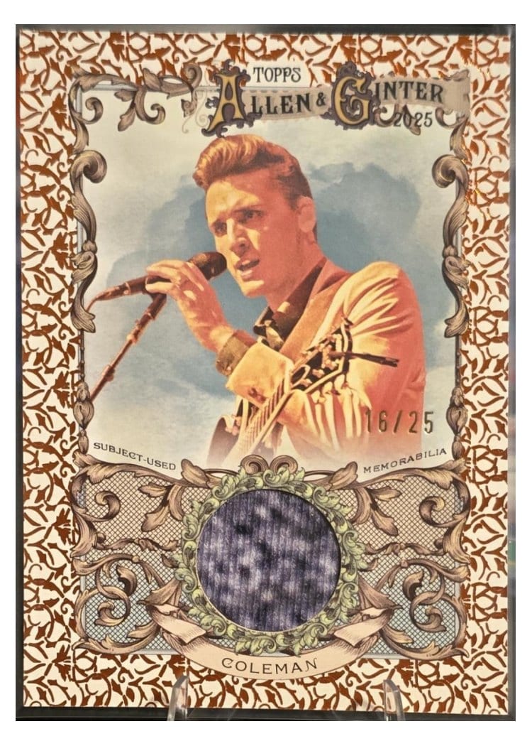 2025 Topps Allen & Ginter Allen & Ginter Relics Brandon Coleman #AGR-BRA card