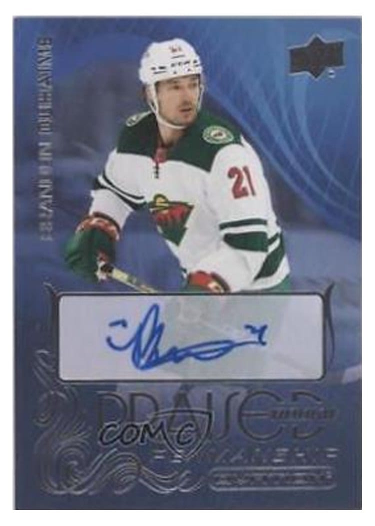 2021-22 Upper Deck Ovation Praised Rookie Penmanship Brandon Duhaime #PRP-BD card