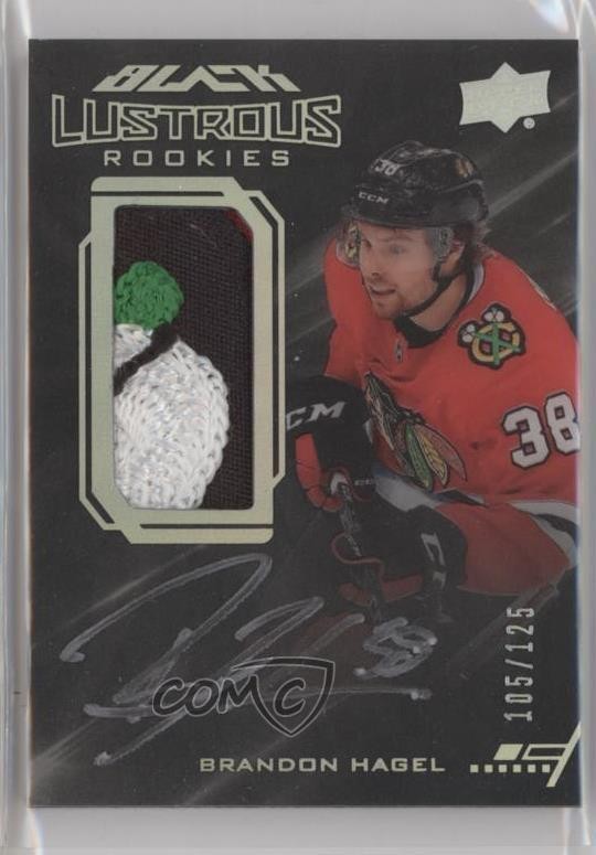 2021-22 SPx 2020-21 Update - UD Black Lustrous Rookie Autograph Patch Brandon Hagel #LPA-BH card