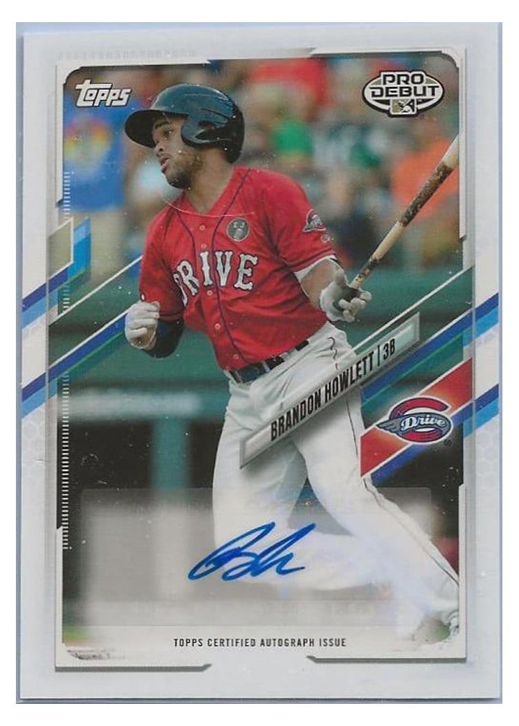 2021 Topps Pro Debut Autographs Brandon Howlett #PD-105 card