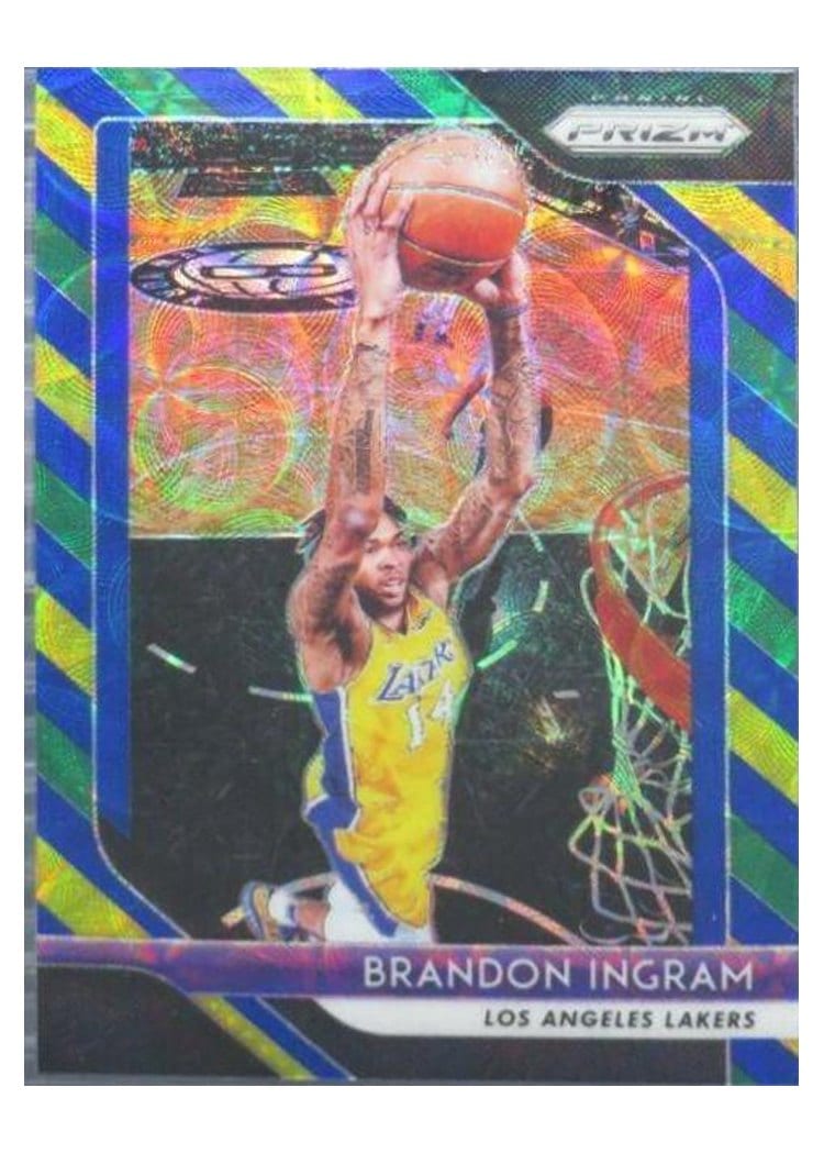 2018-19 Panini Prizm Base Set Brandon Ingram Blue, Yellow, and Green Choice Prizm #26 card