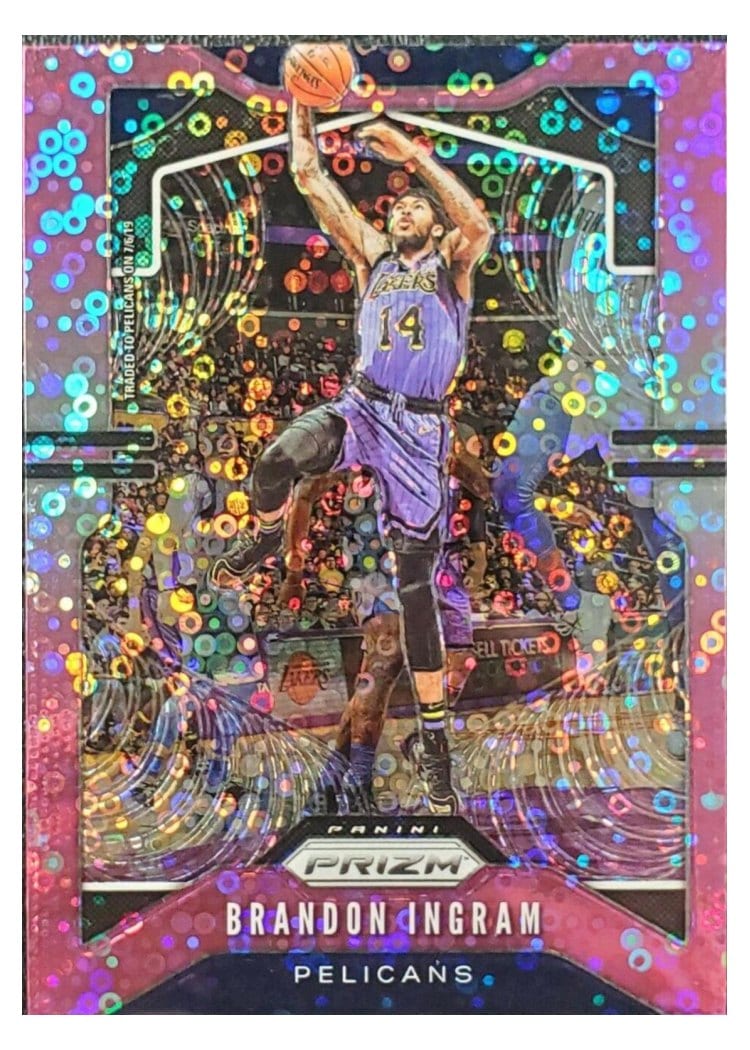 2019-20 Panini Prizm Base Set Brandon Ingram Fast Break Prizm Pink #241 card