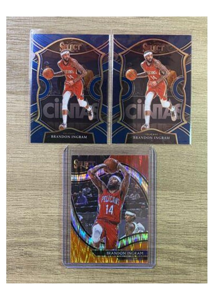 2020-21 Panini Select Base Set Brandon Ingram Red White Orange Flash #215 card