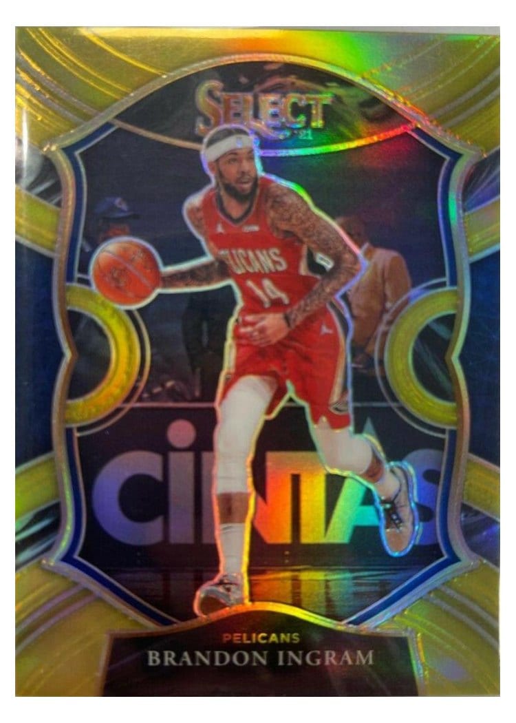 2020-21 Panini Select Base Set Brandon Ingram Gold Prizm #53 card
