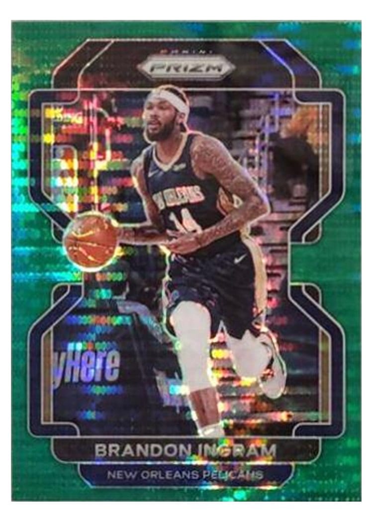 2021-22 Panini Prizm Base Set Brandon Ingram Green Pulsar Prizm #9 card