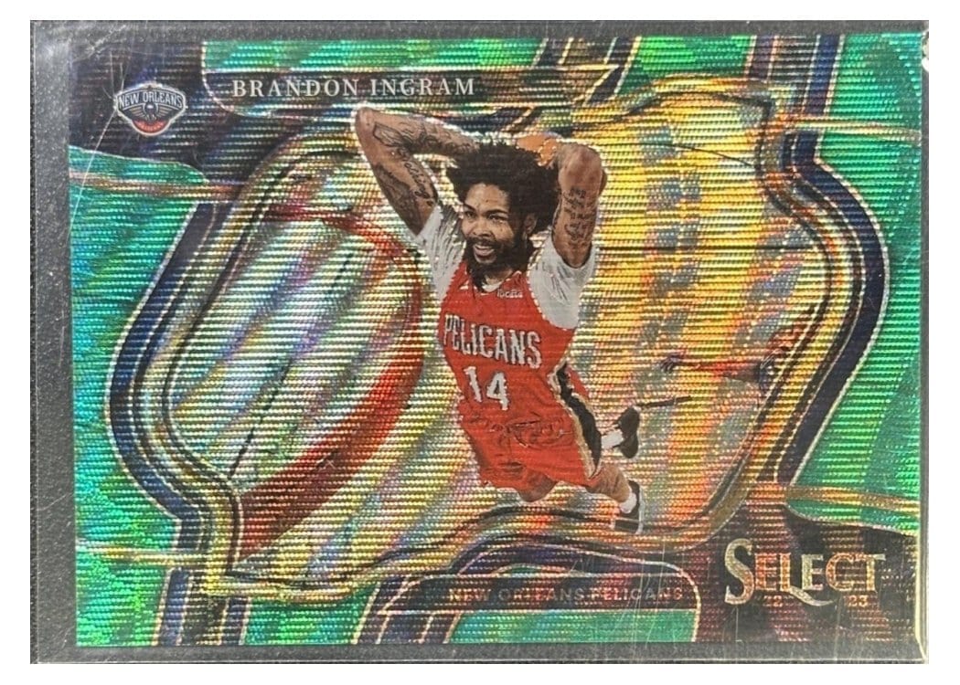 2022-23 Panini Select Base Set Brandon Ingram Green Wave Prizm #259 card