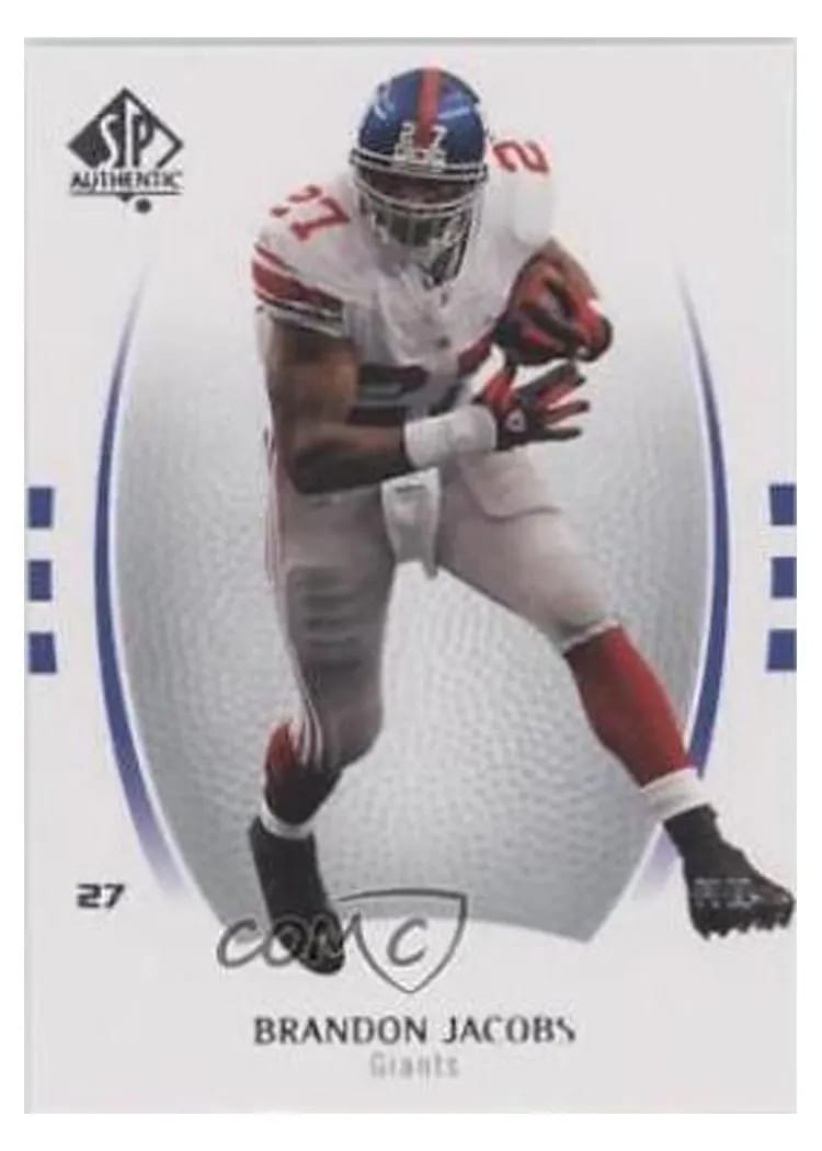 2007 SP Authentic Brandon Jacobs #8 card
