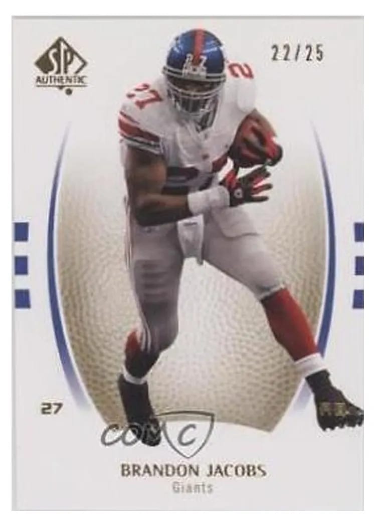 2007 SP Authentic Brandon Jacobs #8 card
