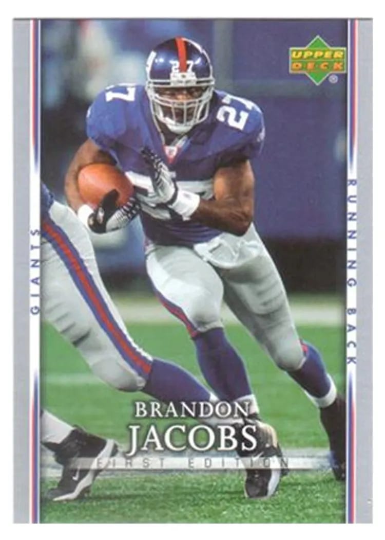 2007 Upper Deck First Edition Brandon Jacobs #65 card