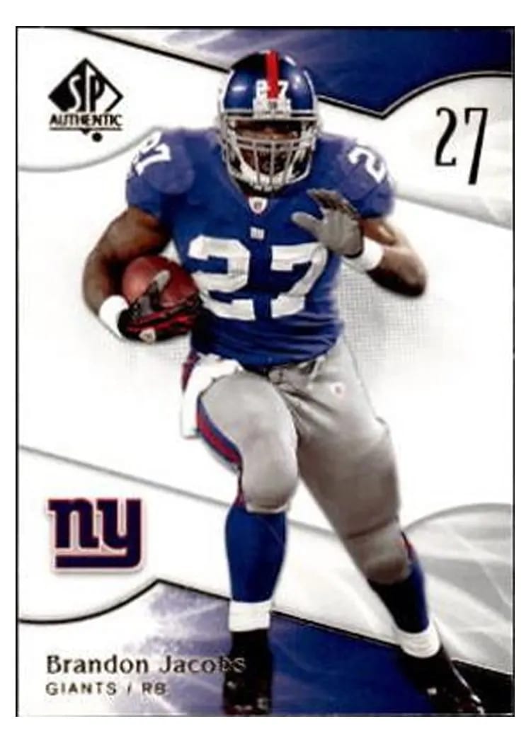 2009 SP Authentic Brandon Jacobs #6 card