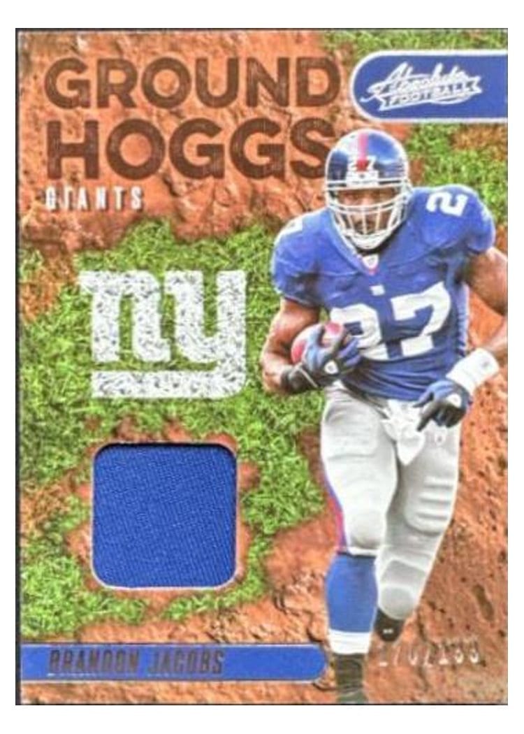 2023 Panini Absolute Ground Hoggs Materials Brandon Jacobs #GH-27 card
