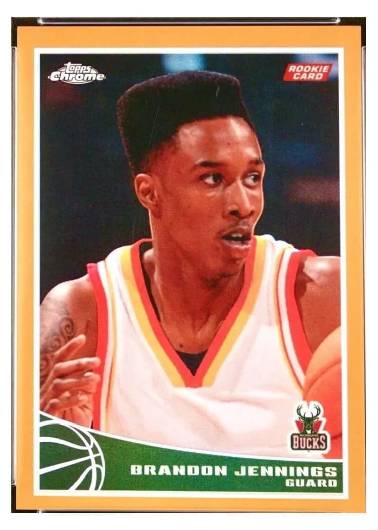 2009 Topps Chrome Brandon Jennings #102 card