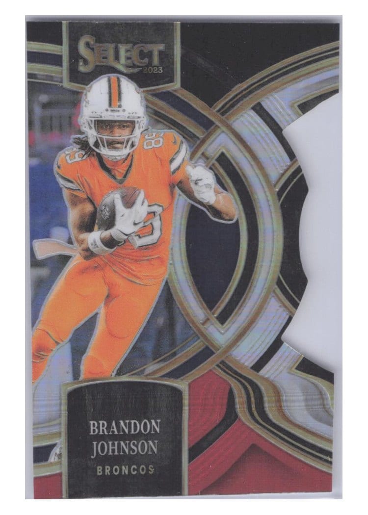 2023 Panini Select Base Set Brandon Johnson Black Red Prizm Die-Cut #189 card