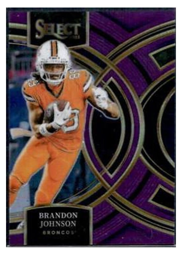 2023 Panini Select Base Set Brandon Johnson Purple Prizm #189 card
