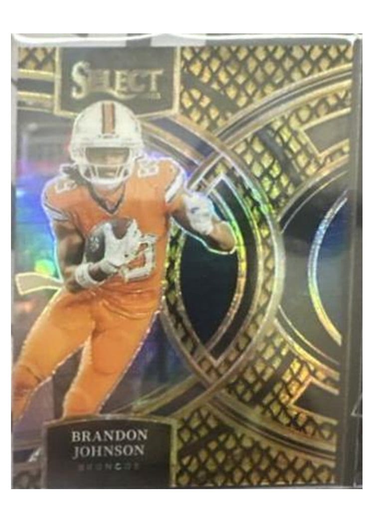 2023 Panini Select Base Set Brandon Johnson Dragon Scale Gold Prizm #189 card