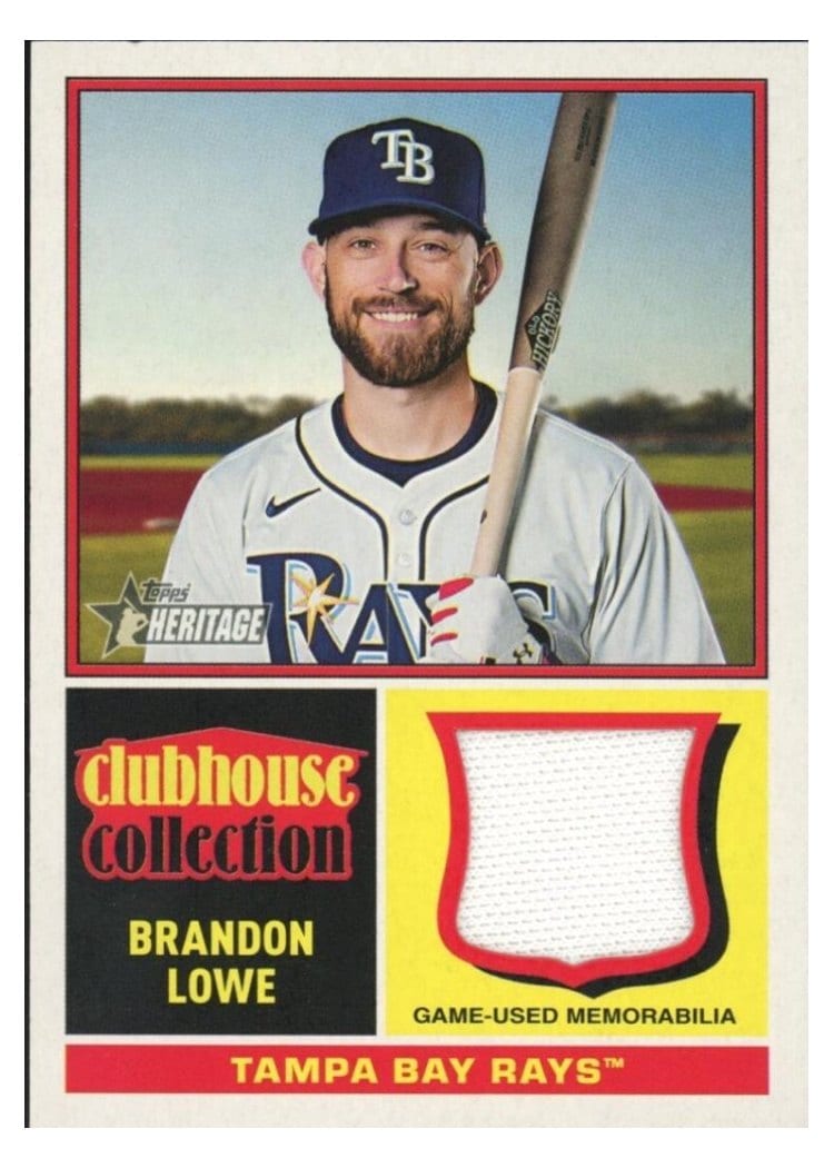 2025 Topps Heritage Clubhouse Collection Relics Brandon Lowe #CCR-BL card