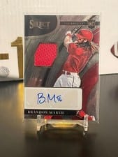 2022 Panini Select Rookie Jersey Autographs Brandon Marsh #RJA-BM card