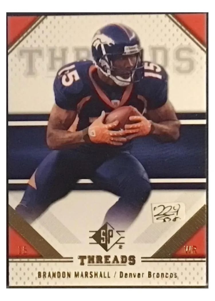 2009 SP Threads Brandon Marshall #11 card