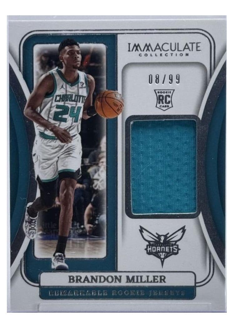 2023-24 Panini Immaculate Collection Remarkable Rookie Jerseys Brandon Miller #29 card