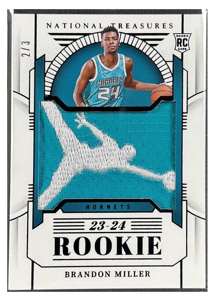 2023-24 Panini National Treasures Rookie Patches Brandon Miller #158 card