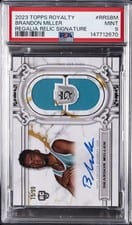 2023-24 Topps Royalty Regalia Relic Signatures Brandon Miller #RRS-BM card