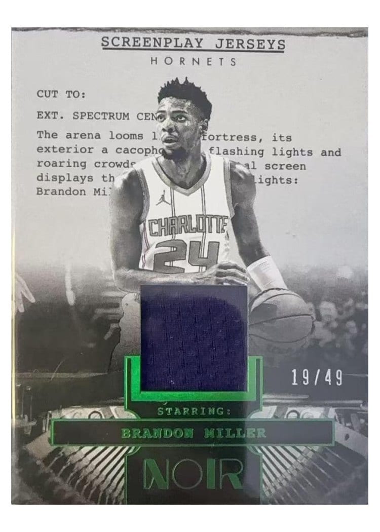 2024-25 Panini Noir Screenplay Jerseys Set Brandon Miller #7 card