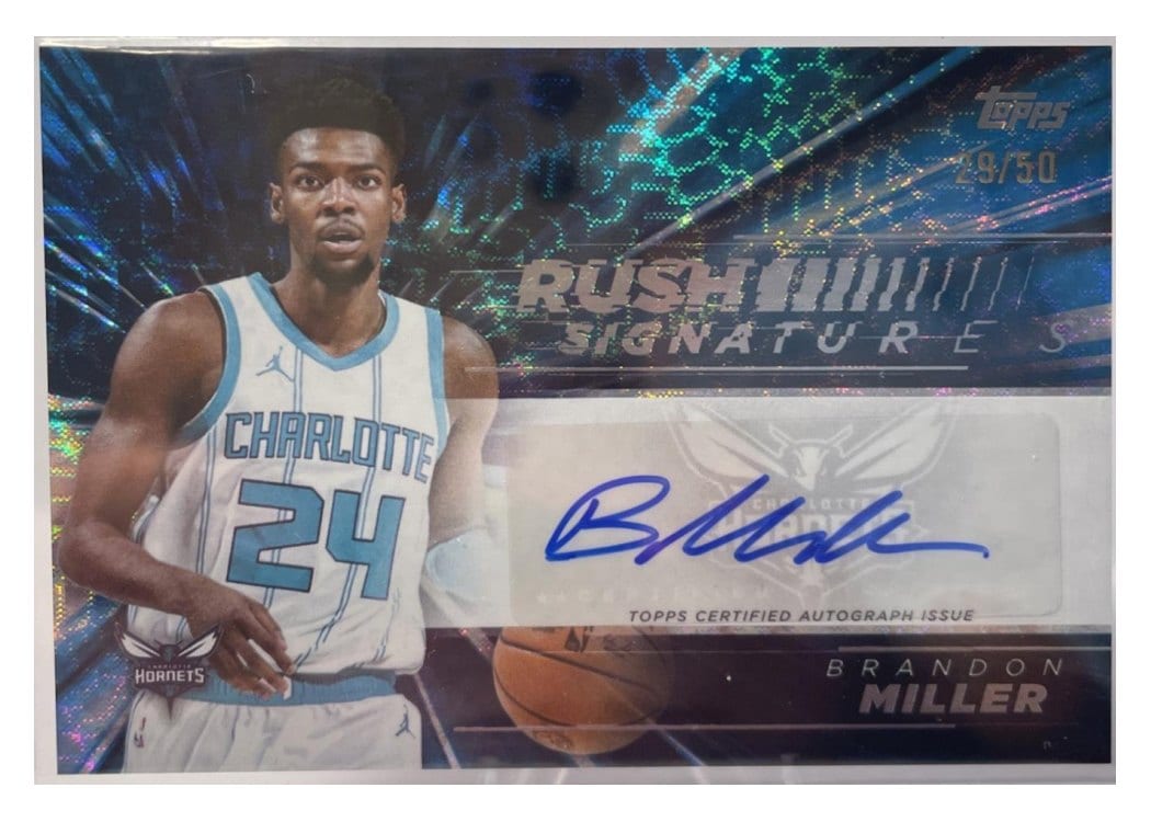 2025-26 Topps Retail Rush Signatures Brandon Miller #RS-BM card