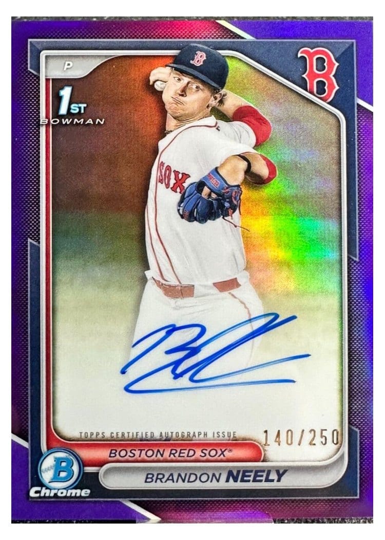 2024 Bowman Draft Chrome Prospect Autographs Brandon Neely #CPA-BN card