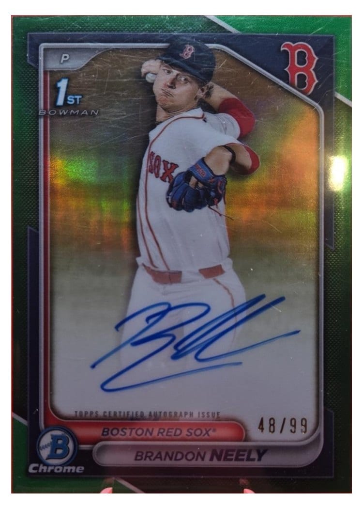 2024 Bowman Draft Chrome Prospect Autographs Brandon Neely #CPA-BN card