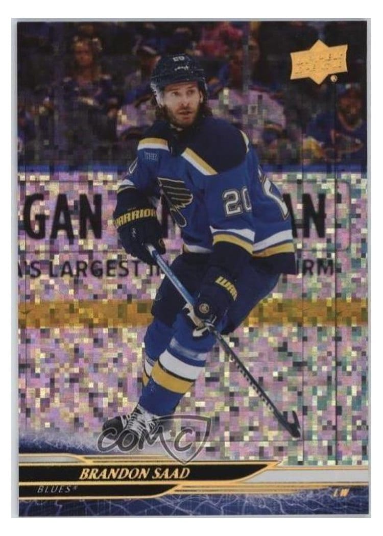 2024-25 Upper Deck Base Set Brandon Saad Speckled Rainbow #614 card