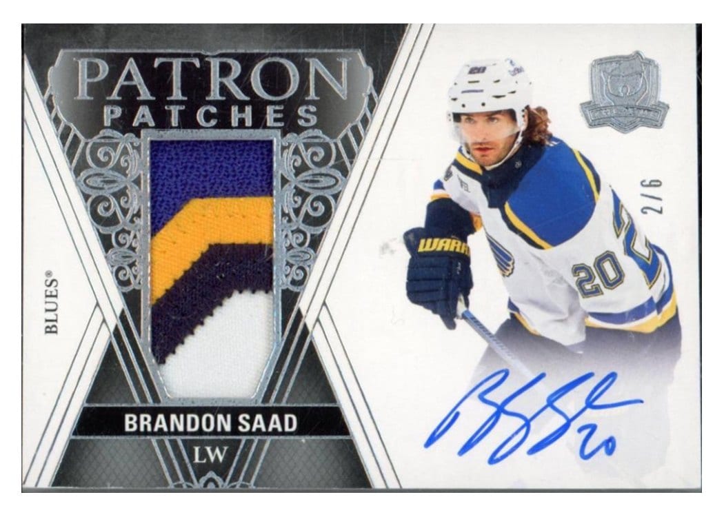 2024-25 Upper Deck The Cup Patron Patches Brandon Saad #PP-BS card