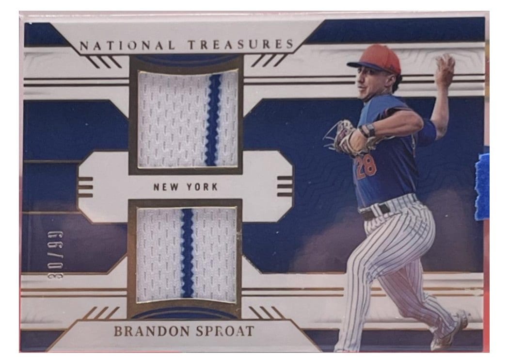 2024 Panini National Treasures Game Gear Swatches Dual Brandon Sproat #18 card