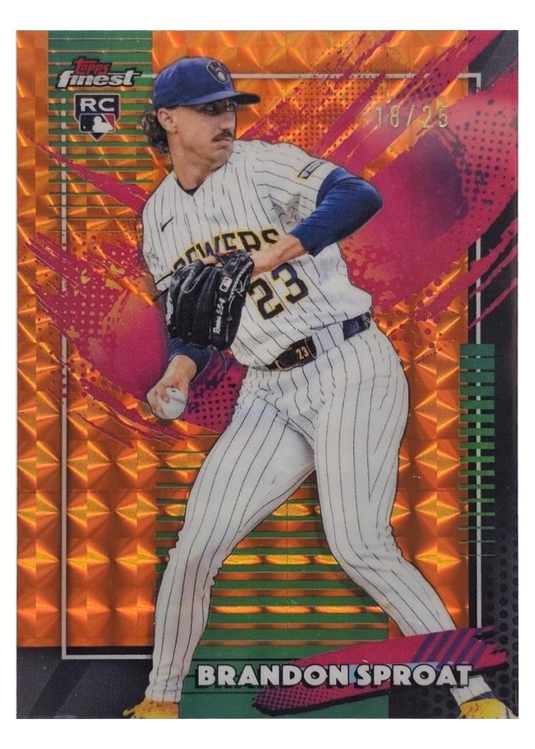 2026 Topps Finest Brandon Sproat Orange Geometric Refractor #292 card