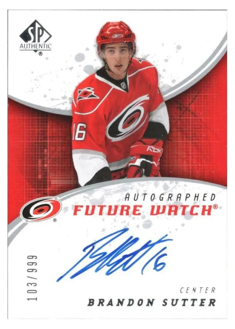 2008 SP Authentic Brandon Sutter #195 card