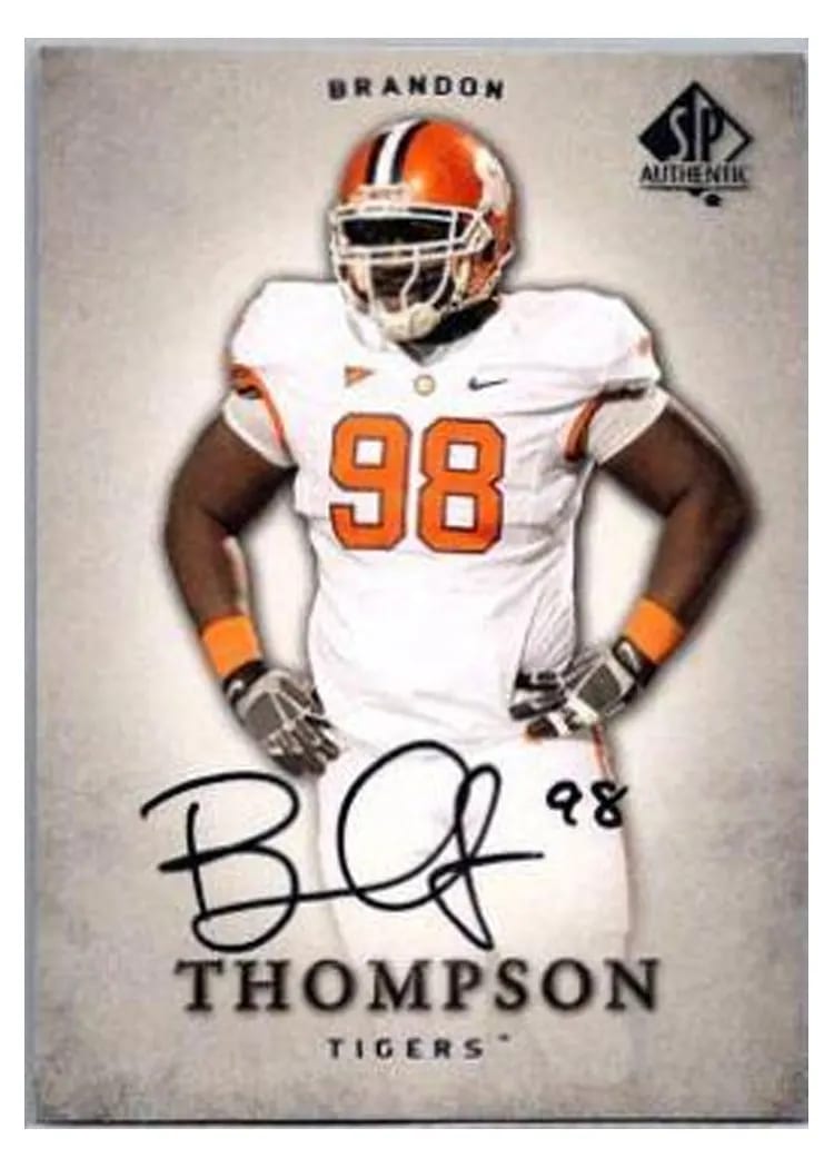 2012 SP Authentic Brandon Thompson #15 card