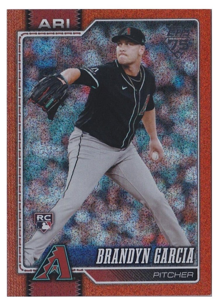 2026 Topps Base Set Brandyn Garcia Orange Sandglitter #163 card