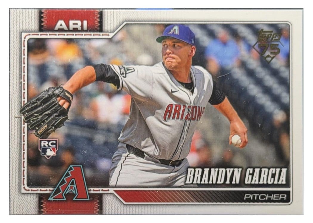 2026 Topps Base Set Brandyn Garcia Golden Mirror Variation #163 card