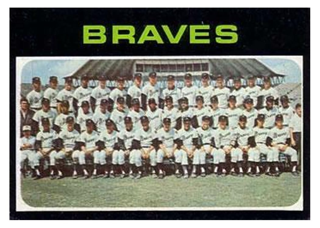 1971 Topps Braves Team #652 card