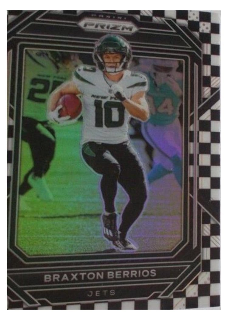 2022 Panini Prizm Base Set Braxton Berrios Black White Checker #227 card
