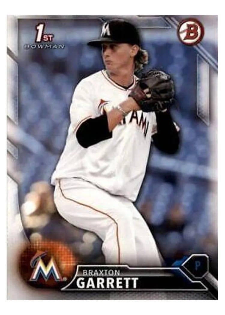 2016 Bowman Draft Braxton Garrett #BD-10 card