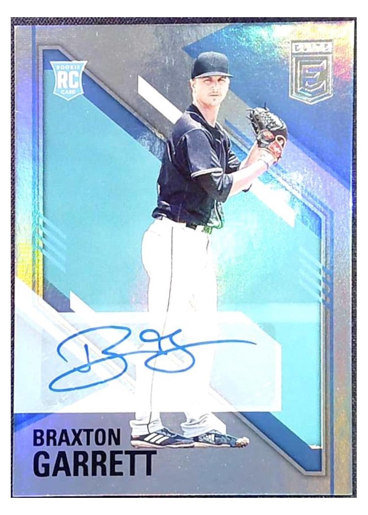 2021 Panini Chronicles Elite Autographs Braxton Garrett #5 card