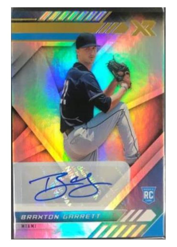 2021 Panini Chronicles XR Autographs Braxton Garrett #10 card